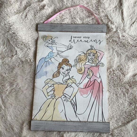 Disney Princesses Distressed wall canvas art Cinderella, Sleeping Beauty & Belle - Picture 4 of 4